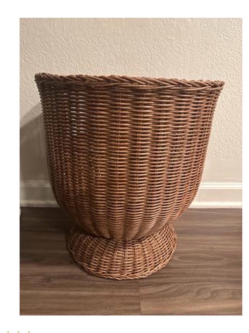 NWT New My Texas House Woven Resin  16” Planter Two Available!